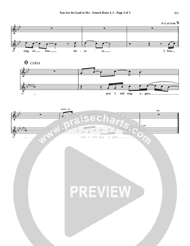 You Are So Good To Me French Horn 1 ()