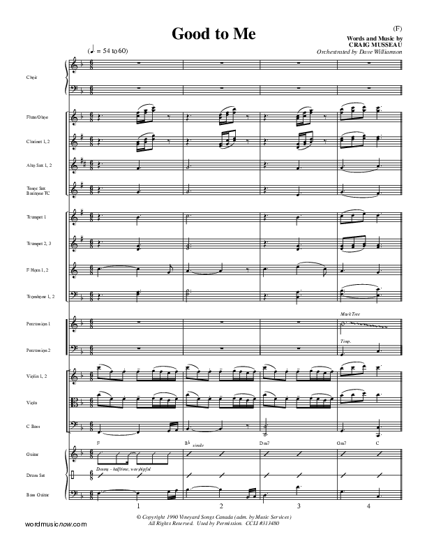 Good To Me Conductor's Score (Craig Musseau)