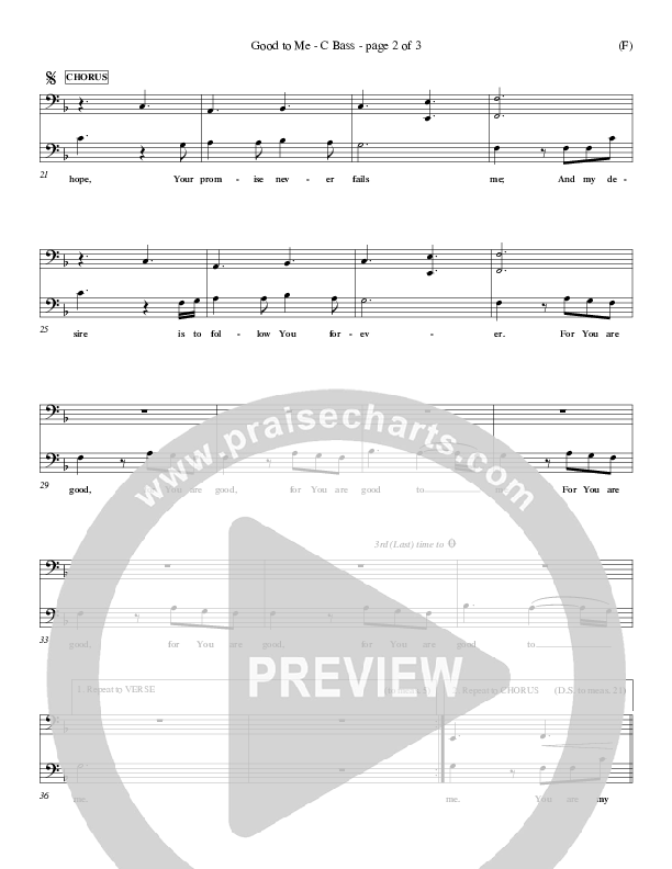 Good To Me Contrabass (Craig Musseau)