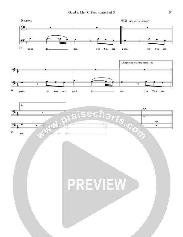 Good To Me Contrabass (Craig Musseau)