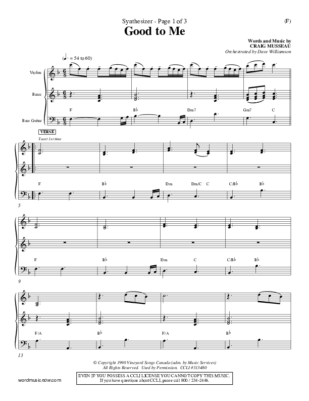 Good To Me Synth (Craig Musseau)