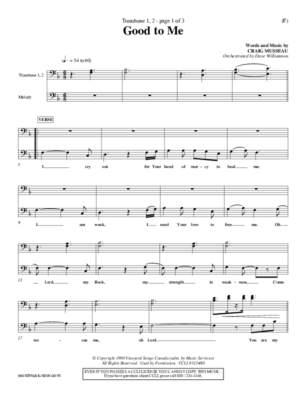 Good To Me Trombone 1/2 (Craig Musseau)