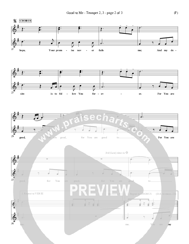 Good To Me Trumpet 2/3 (Craig Musseau)