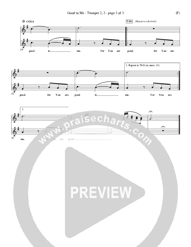 Good To Me Trumpet 2/3 (Craig Musseau)