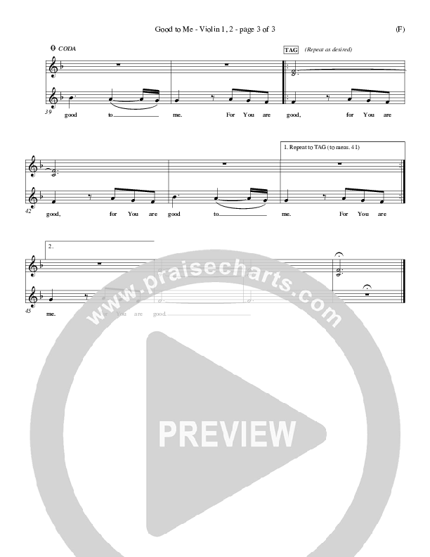 Good To Me Violin 1/2 (Craig Musseau)