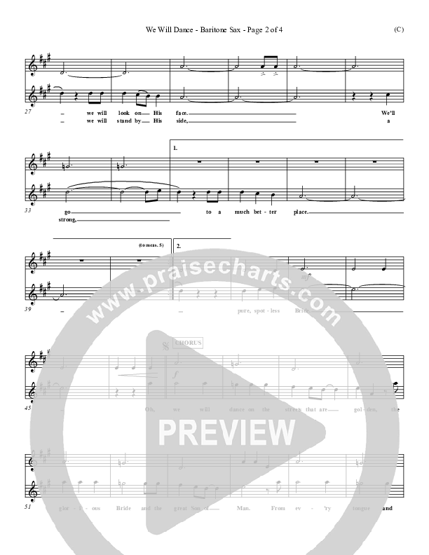 We Will Dance Bari Sax (David Ruis)