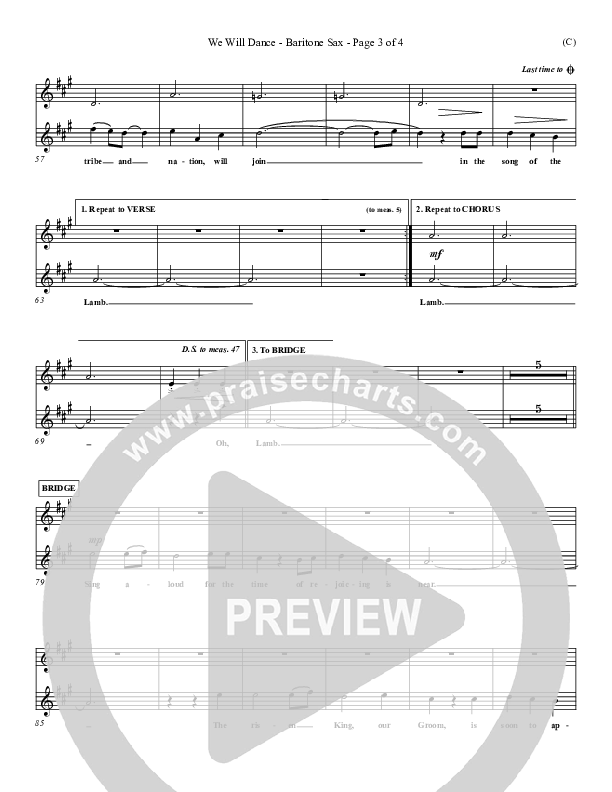 We Will Dance Bari Sax (David Ruis)