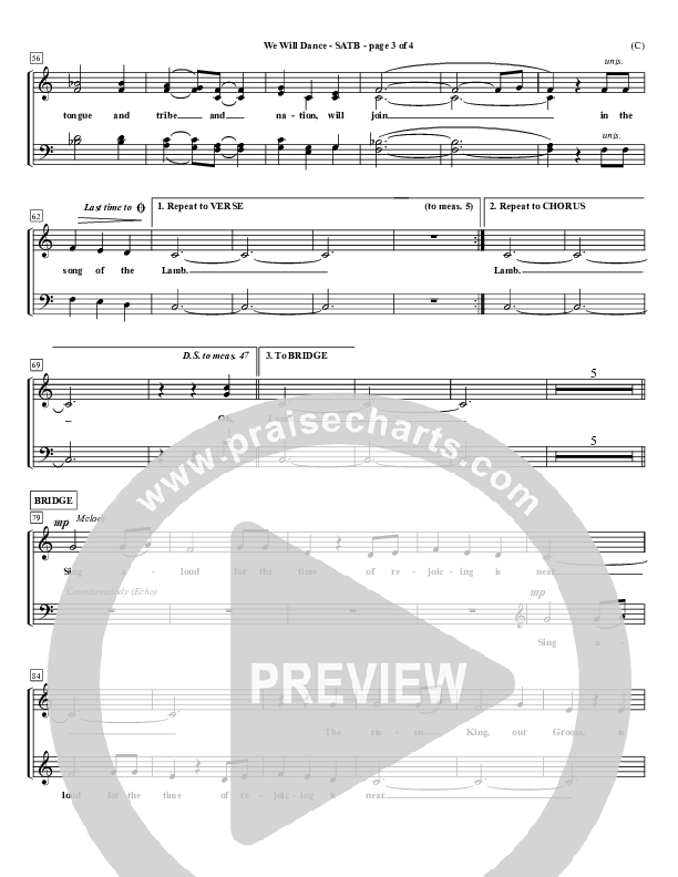 We Will Dance Choir Sheet (SATB) (David Ruis)