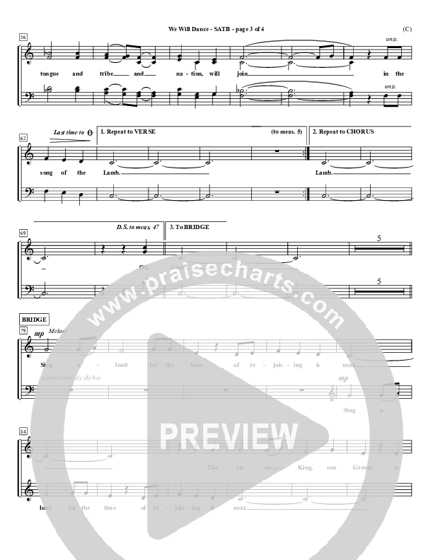 We Will Dance Choir Vocals (SATB) (David Ruis)