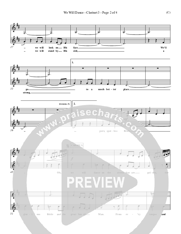 We Will Dance Clarinet 3 (David Ruis)