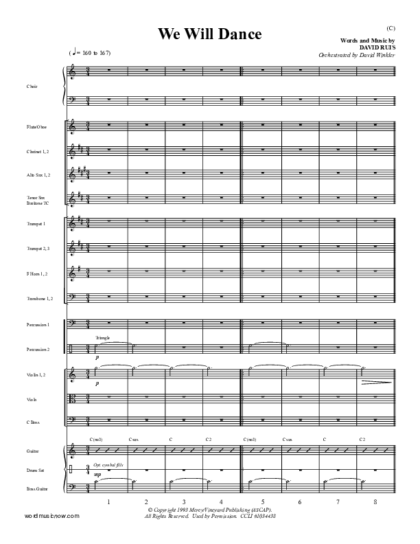We Will Dance Conductor's Score (David Ruis)