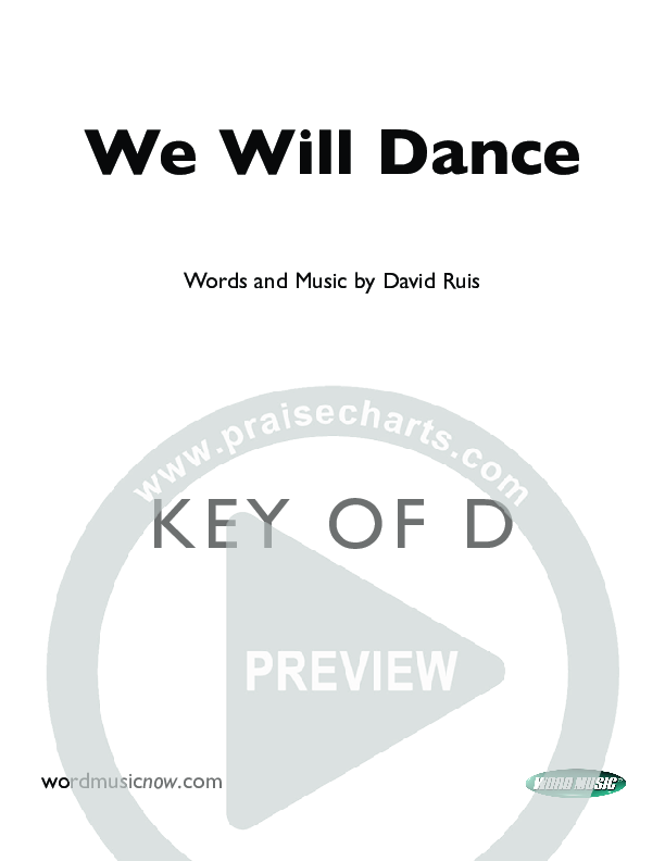 We Will Dance Cover Sheet (David Ruis)
