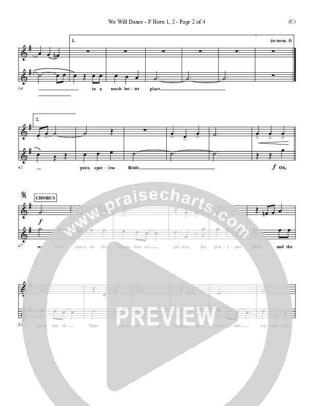 We Will Dance French Horn 1/2 (David Ruis)