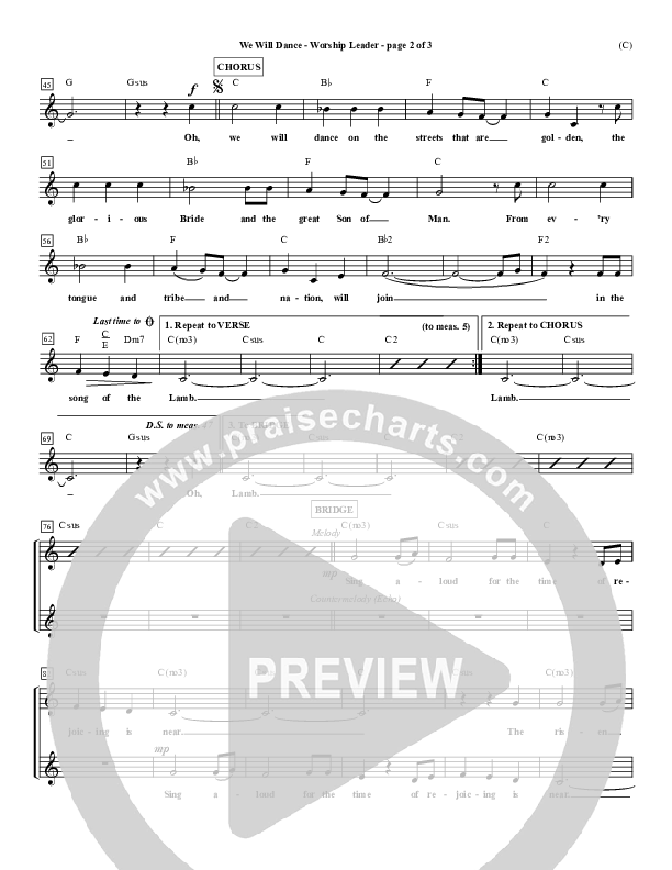 We Will Dance Lead Sheet (David Ruis)