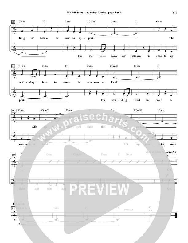 We Will Dance Lead Sheet (David Ruis)