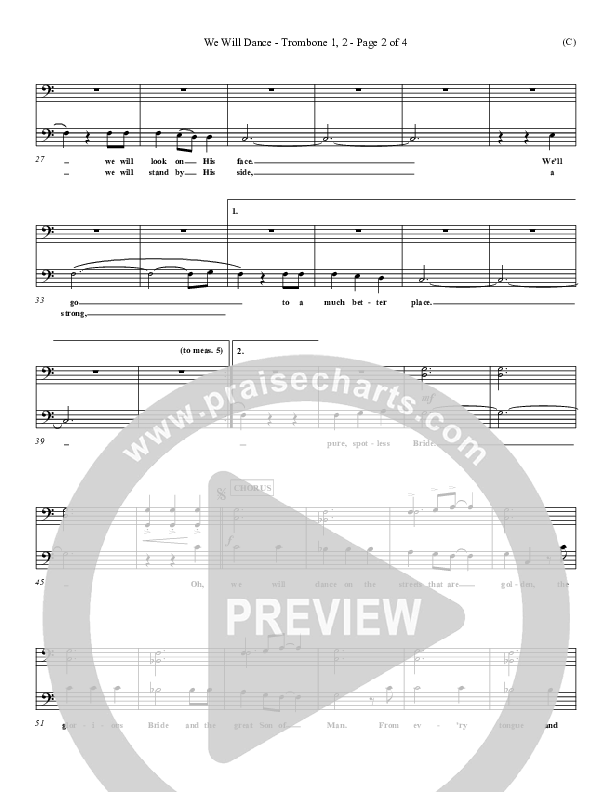 We Will Dance Trombone 1/2 (David Ruis)