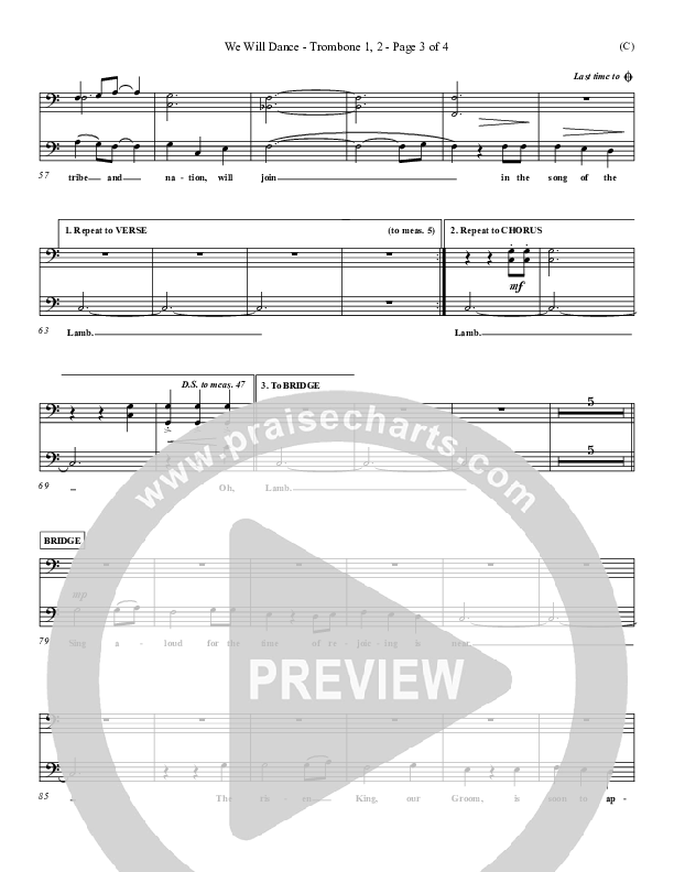 We Will Dance Trombone 1/2 (David Ruis)