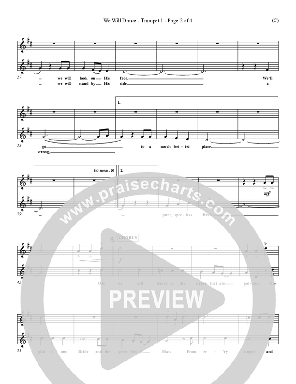 We Will Dance Trumpet 1 (David Ruis)