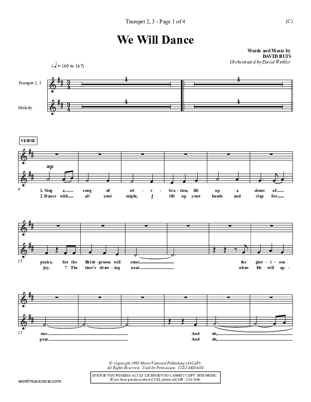 We Will Dance Trumpet 2/3 (David Ruis)