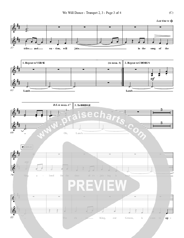 We Will Dance Trumpet 2/3 (David Ruis)