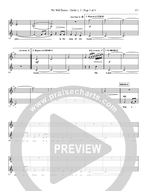 We Will Dance Violin 1/2 (David Ruis)