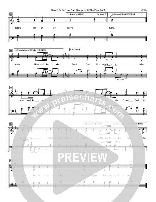 Blessed Be The Lord God Almighty Piano/Vocal Pack (Bob Fitts)