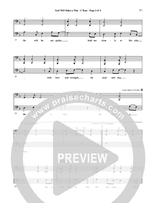 God Will Make A Way Contrabass (Don Moen)