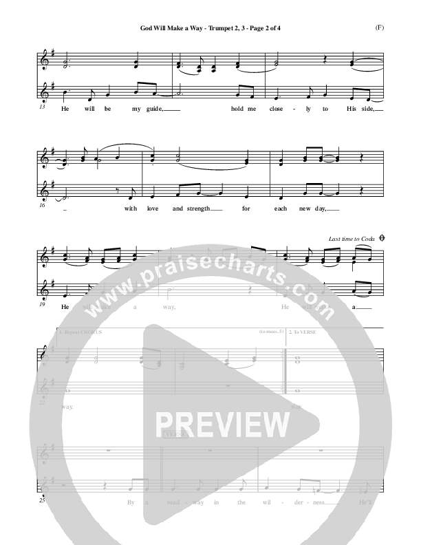 God Will Make A Way Trumpet 2/3 (Don Moen)