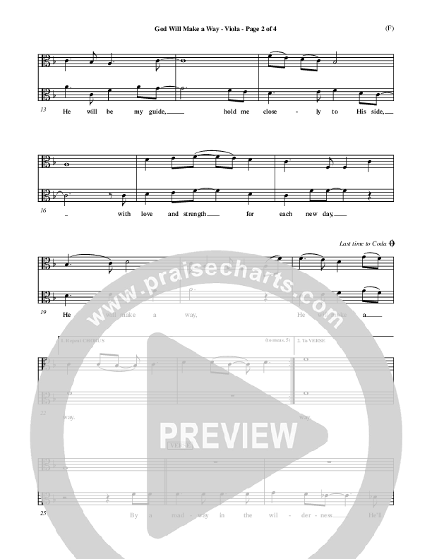 God Will Make A Way Viola (Don Moen)