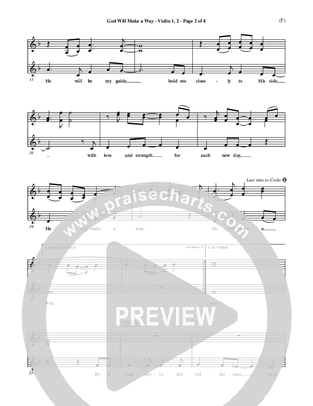 God Will Make A Way Violin 1/2 (Don Moen)