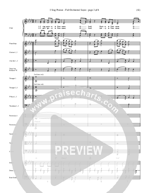 I Sing Praises Orchestration (Terry MacAlmon)