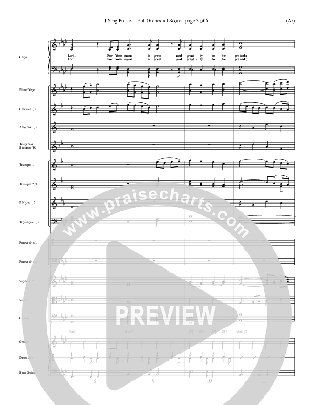 I Sing Praises Conductor's Score (Terry MacAlmon)