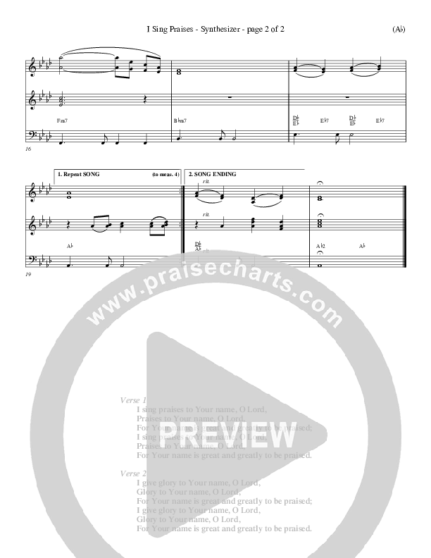 I Sing Praises Synth (Terry MacAlmon)