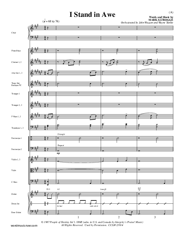 I Stand In Awe Conductor's Score (Mark Altrogge)
