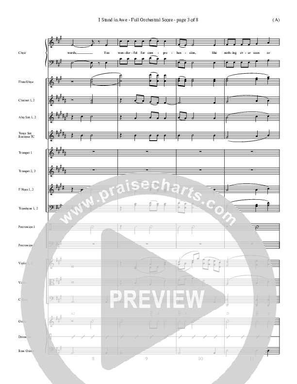 I Stand In Awe Conductor's Score (Mark Altrogge)