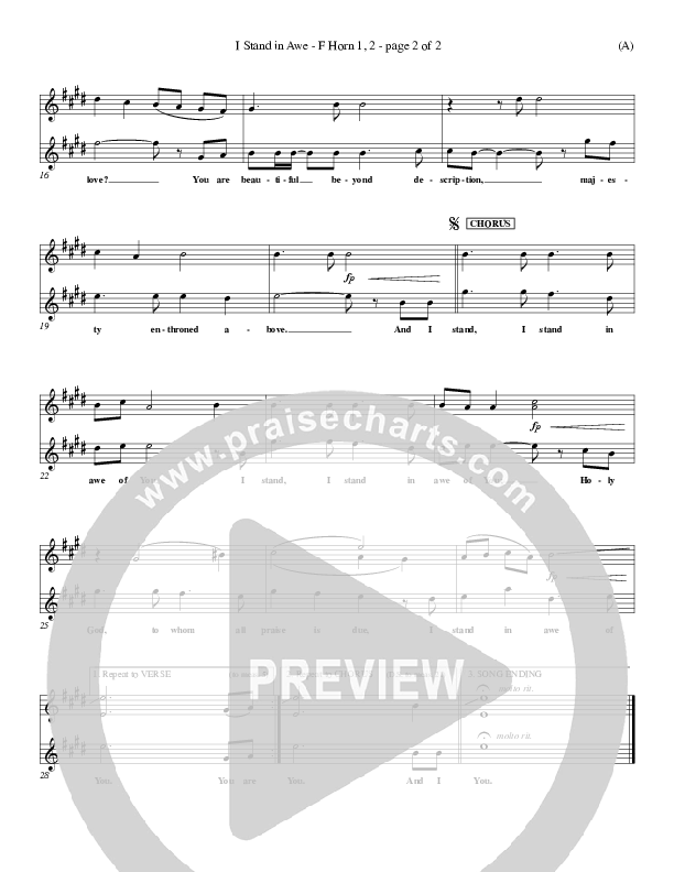 I Stand In Awe French Horn 1/2 (Mark Altrogge)