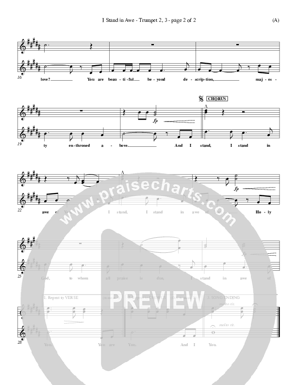 I Stand In Awe Trumpet 2/3 (Mark Altrogge)