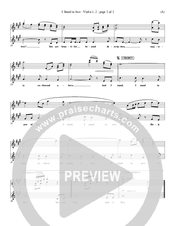 I Stand In Awe Violin 1/2 (Mark Altrogge)