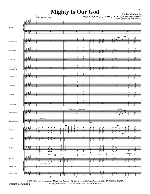 Mighty Is Our God Orchestration (Don Moen)
