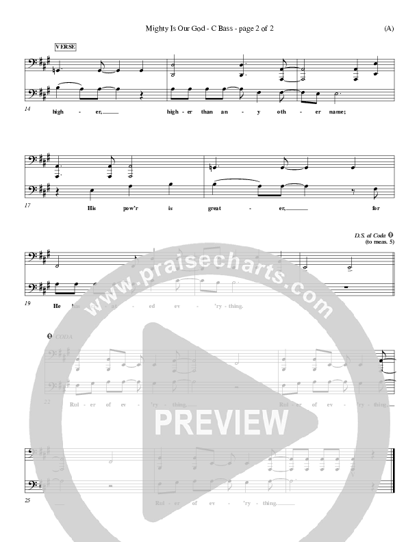 Mighty Is Our God Contrabass (Don Moen)