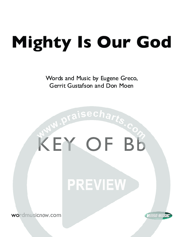 Mighty Is Our God Cover Sheet (Don Moen)