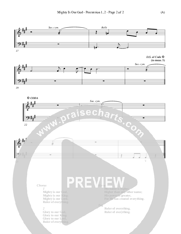 Mighty Is Our God Percussion 1/2 (Don Moen)