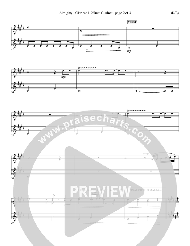 Almighty Clarinet 1/2, Bass Clarinet (Wayne Watson)