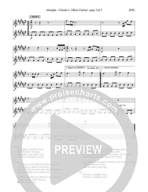Almighty Clarinet 1/2, Bass Clarinet (Wayne Watson)