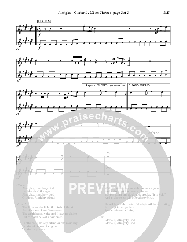 Almighty Clarinet 1/2, Bass Clarinet (Wayne Watson)