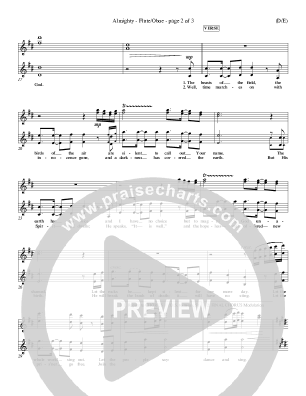 Almighty Flute/Oboe (Wayne Watson)