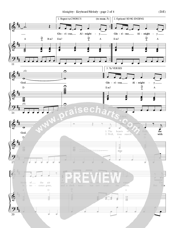 Almighty Piano/Vocal (Wayne Watson)