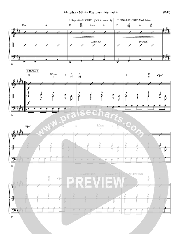 Almighty Rhythm Chart (Wayne Watson)