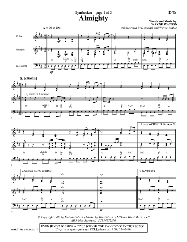 Almighty Synth (Wayne Watson)