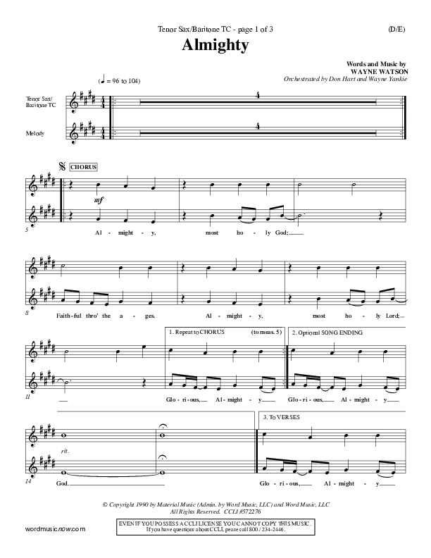 Almighty Tenor Sax 2 (Wayne Watson)